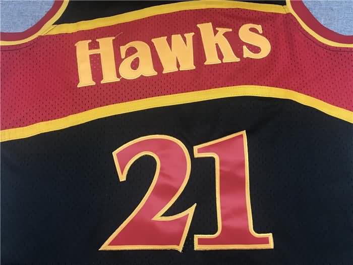 Atlanta Hawks 1986/87 Black #21 WILKINS Classics Basketball Jersey 02 (Stitched)