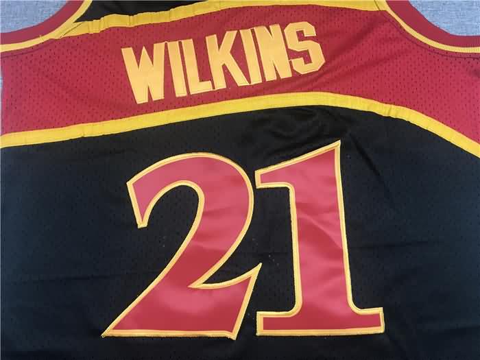 Atlanta Hawks 1986/87 Black #21 WILKINS Classics Basketball Jersey 02 (Stitched)