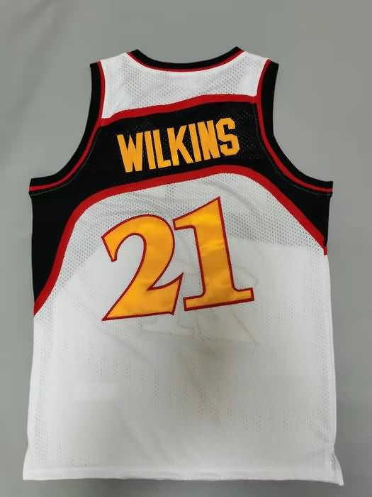 Atlanta Hawks 1986/87 White #21 WILKINS Classics Basketball Jersey (Stitched)
