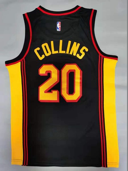 Atlanta Hawks Black #20 COLLINS Basketball Jersey (Stitched)