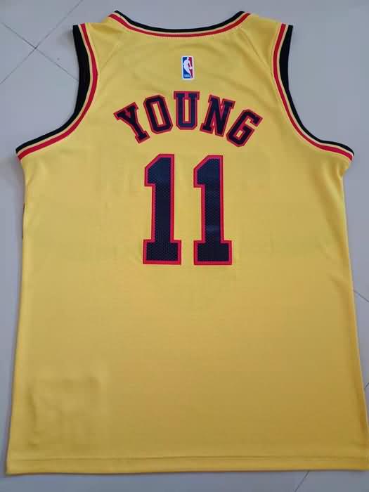 Atlanta Hawks Yellow #11 YOUNG Basketball Jersey (Stitched)