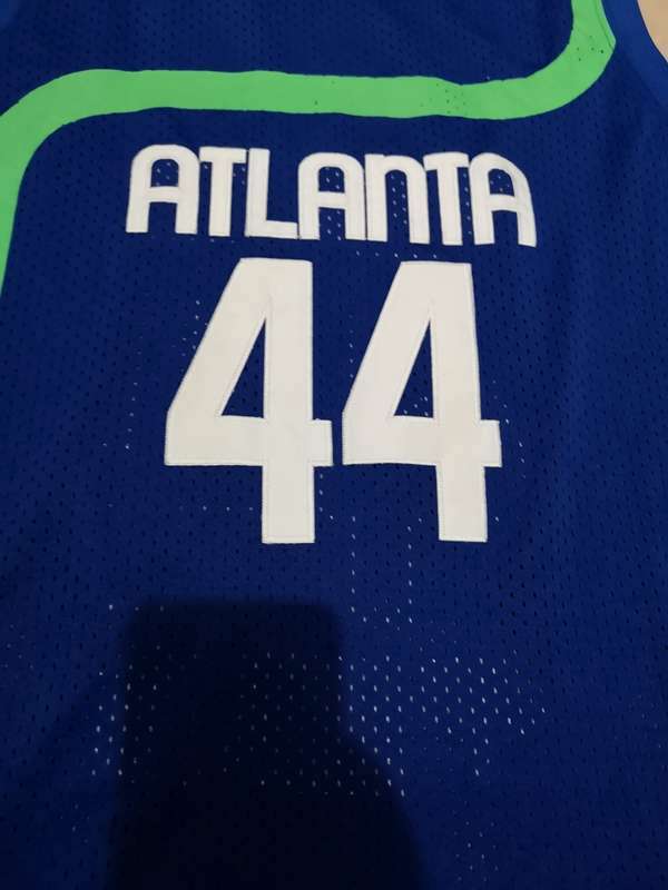 Atlanta Hawks Blue #44 PISTOL Classics Basketball Jersey (Stitched)