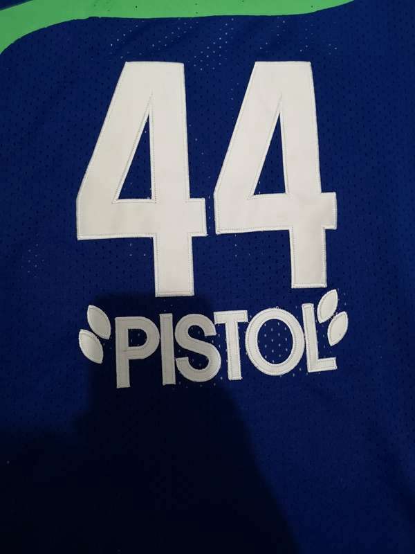 Atlanta Hawks Blue #44 PISTOL Classics Basketball Jersey (Stitched)