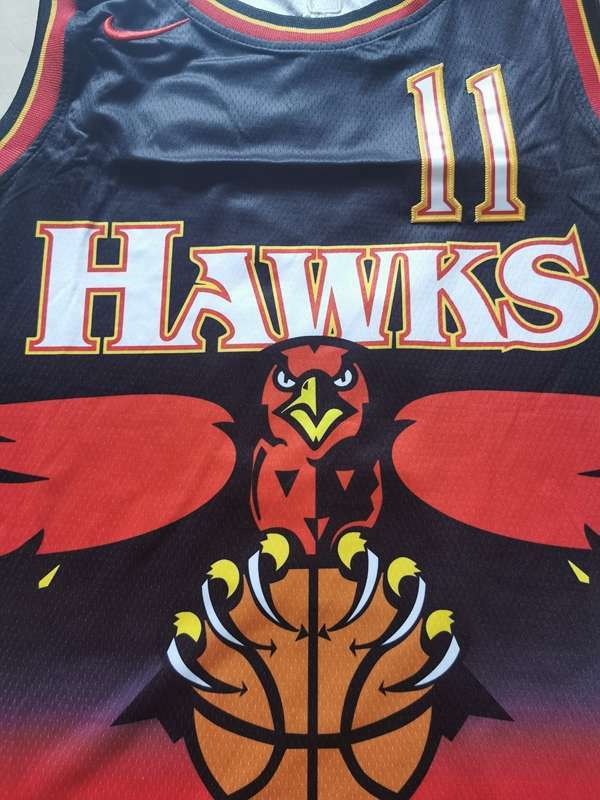 Atlanta Hawks Black Red #11 YOUNG Classics Basketball Jersey (Stitched)