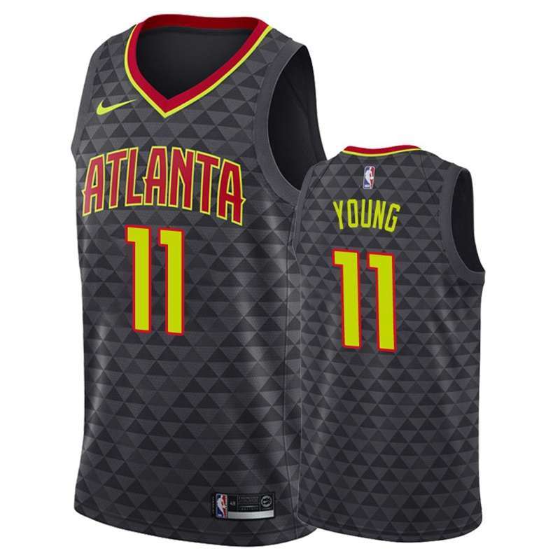 Atlanta Hawks Black #11 YOUNG Basketball Jersey (Stitched)