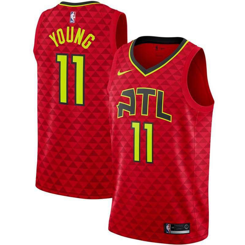 Atlanta Hawks Red #11 YOUNG Basketball Jersey (Stitched)