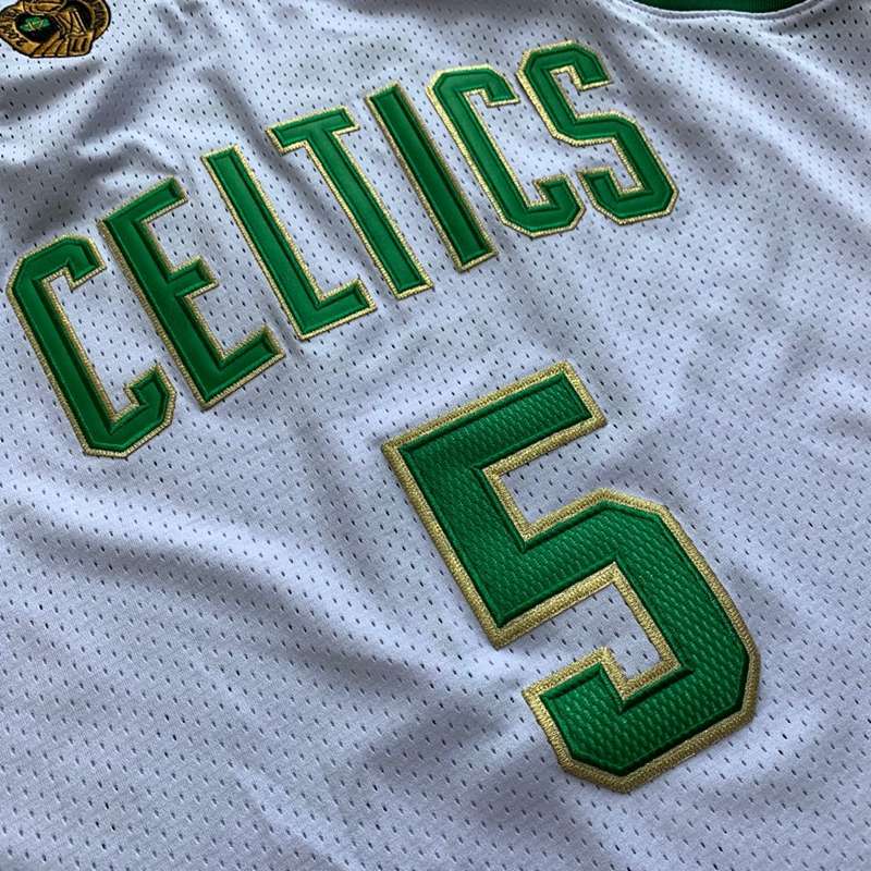 Boston Celtics 2007/08 White #5 GARNETT Champion Classics Basketball Jersey (Closely Stitched)