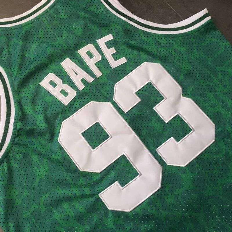 Boston Celtics 1985/86 Green #93 BAPE Classics Basketball Jersey (Closely Stitched)
