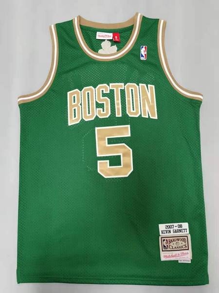 Boston Celtics 2007/08 Green #5 GARNETT Classics Basketball Jersey 02 (Stitched)