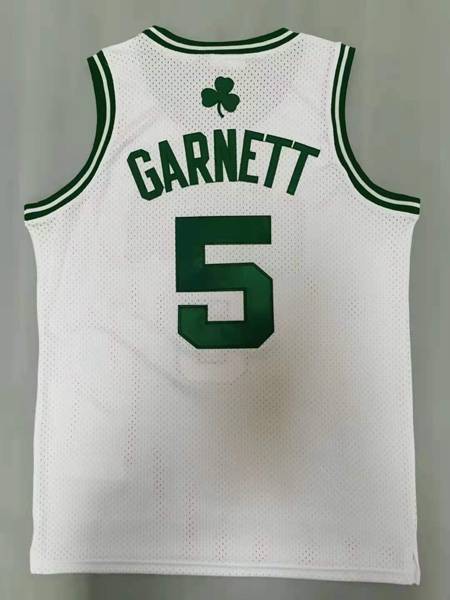 Boston Celtics 2007/08 White #5 GARNETT Classics Basketball Jersey (Stitched)
