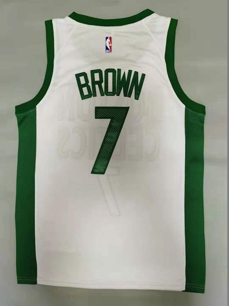 20/21 Boston Celtics White #7 BROWN City Basketball Jersey (Stitched)