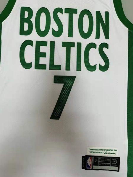 20/21 Boston Celtics White #7 BROWN City Basketball Jersey (Stitched)