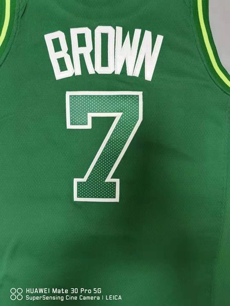 20/21 Boston Celtics Green #7 BROWN Basketball Jersey (Stitched) 02