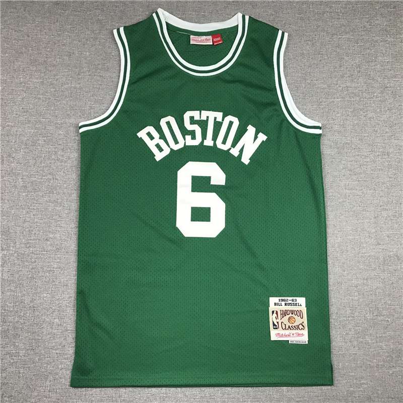 Boston Celtics 1962/63 Green #6 Classics Basketball Jersey (Stitched)