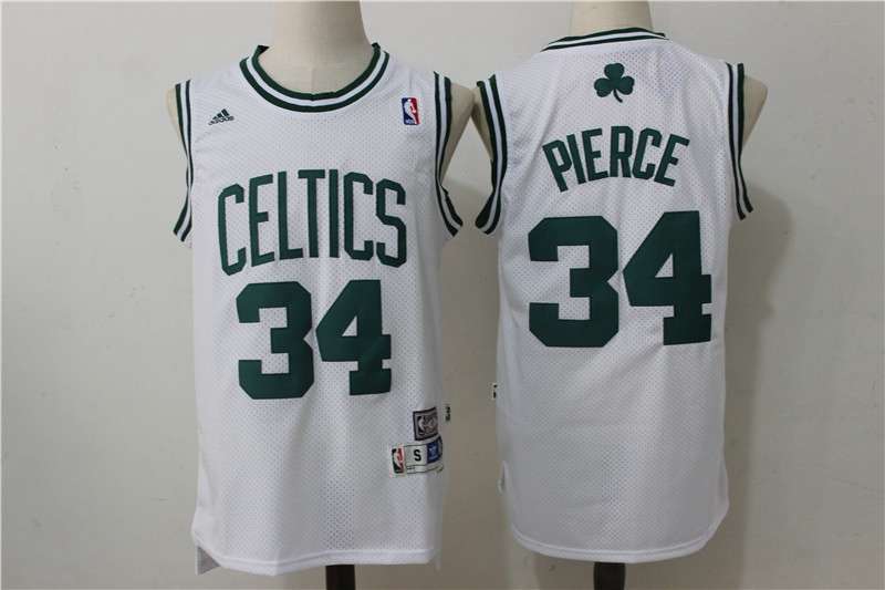 Boston Celtics White #34 PIERCE Classics Basketball Jersey (Stitched)