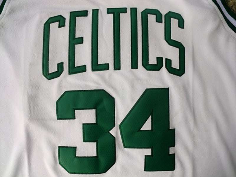 Boston Celtics White #34 PIERCE Classics Basketball Jersey (Stitched)