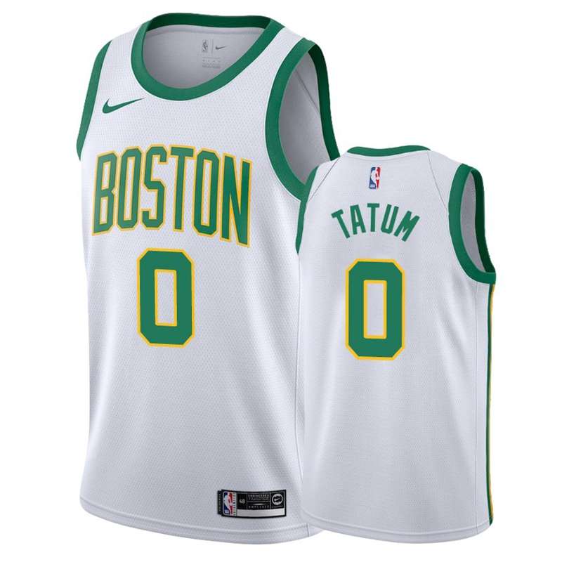 Boston Celtics White #0 TATUM City Basketball Jersey (Stitched)