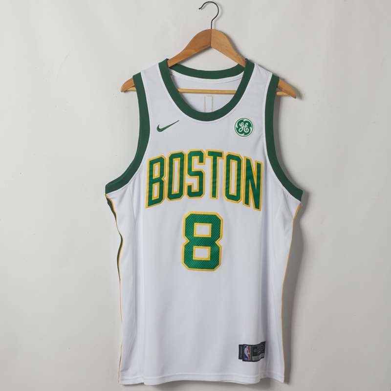 Boston Celtics White #8 WALKER City Basketball Jersey (Stitched)