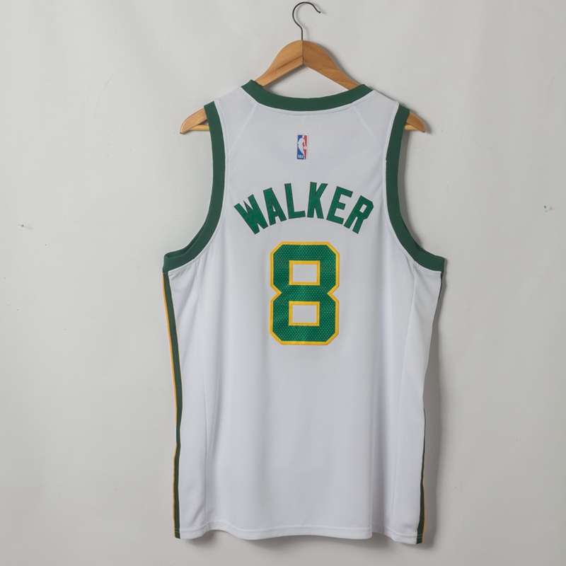 Boston Celtics White #8 WALKER City Basketball Jersey (Stitched)