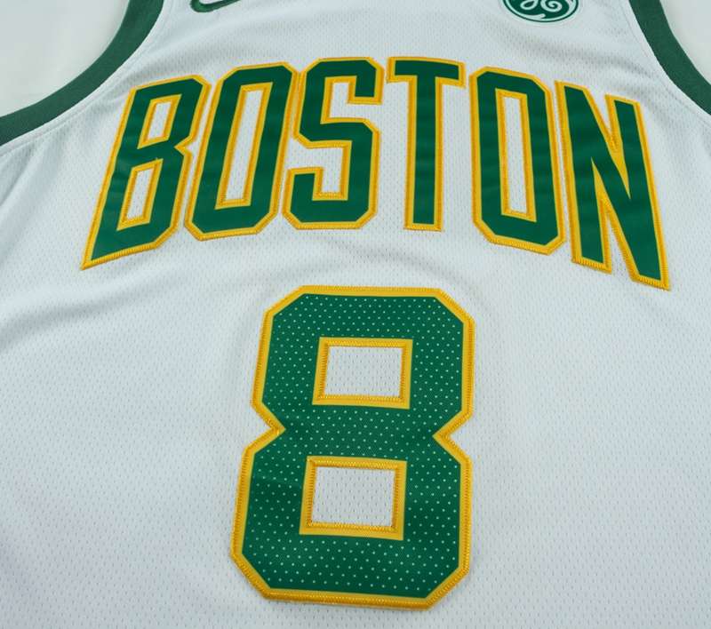 Boston Celtics White #8 WALKER City Basketball Jersey (Stitched)