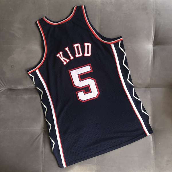 Brooklyn Nets 2006/07 Dark Blue #5 KIDD Classics Basketball Jersey (Closely Stitched)