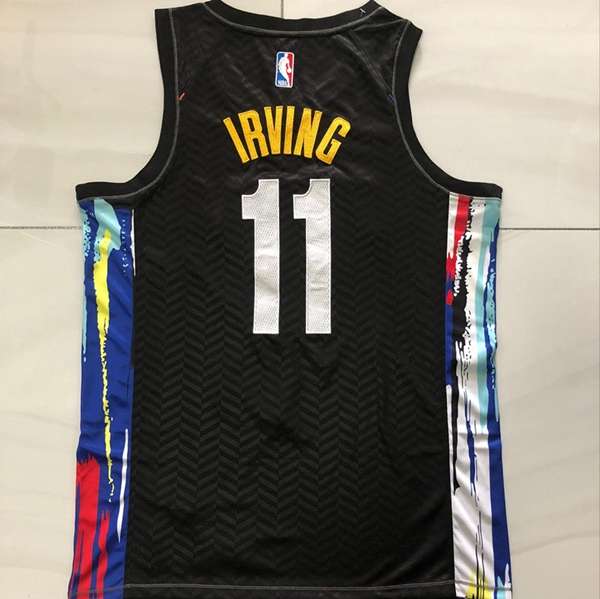 Brooklyn Nets 20/21 Black #11 IRVING City Basketball Jersey (Closely Stitched)