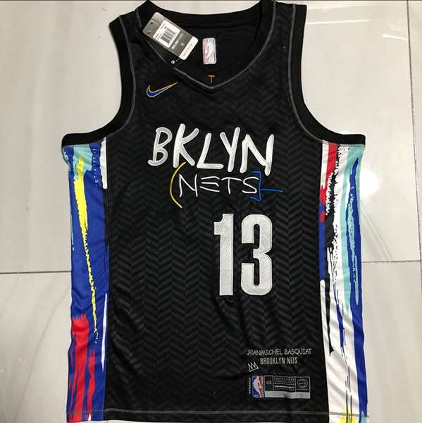 Brooklyn Nets 20/21 Black #13 HARDEN City Basketball Jersey (Closely Stitched)