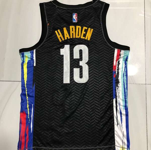 Brooklyn Nets 20/21 Black #13 HARDEN City Basketball Jersey (Closely Stitched)