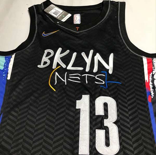 Brooklyn Nets 20/21 Black #13 HARDEN City Basketball Jersey (Closely Stitched)