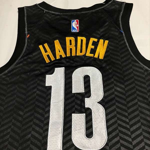 Brooklyn Nets 20/21 Black #13 HARDEN City Basketball Jersey (Closely Stitched)