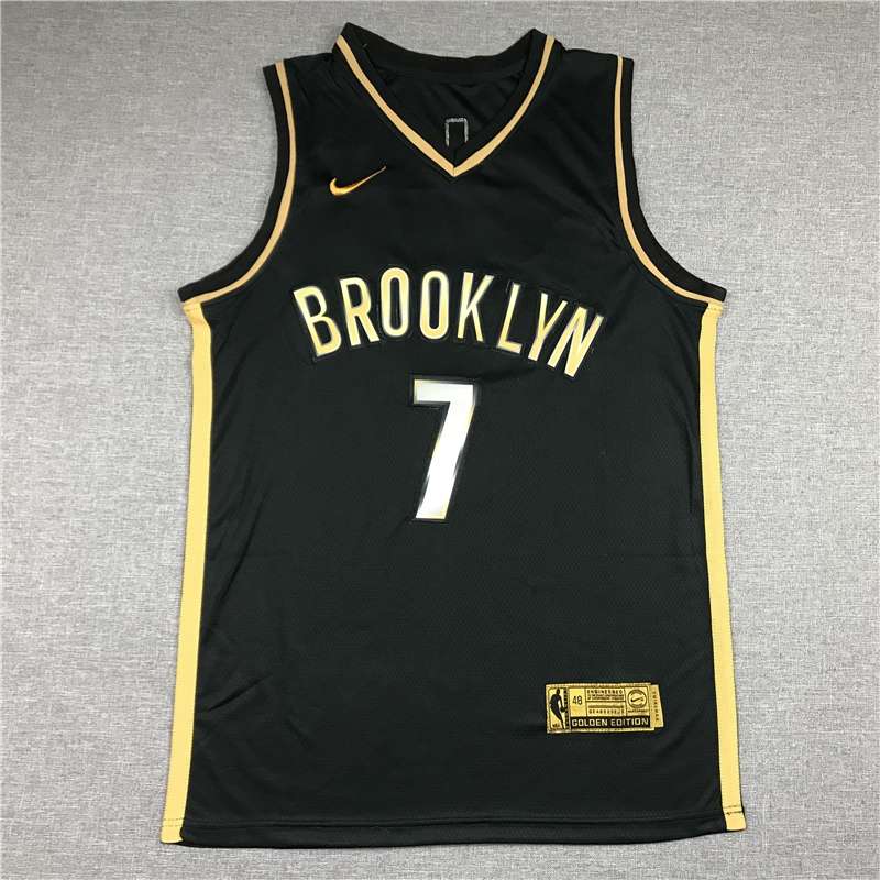 Brooklyn Nets 20/21 Black Gold #7 DURANT Basketball Jersey (Stitched)