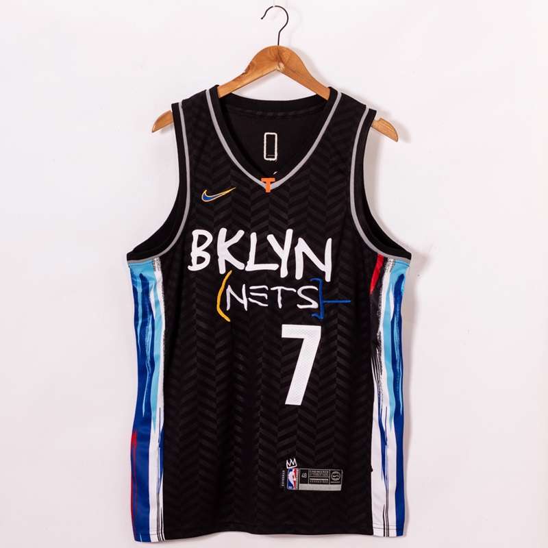 Brooklyn Nets 20/21 Black #7 DURANT City Basketball Jersey (Stitched)