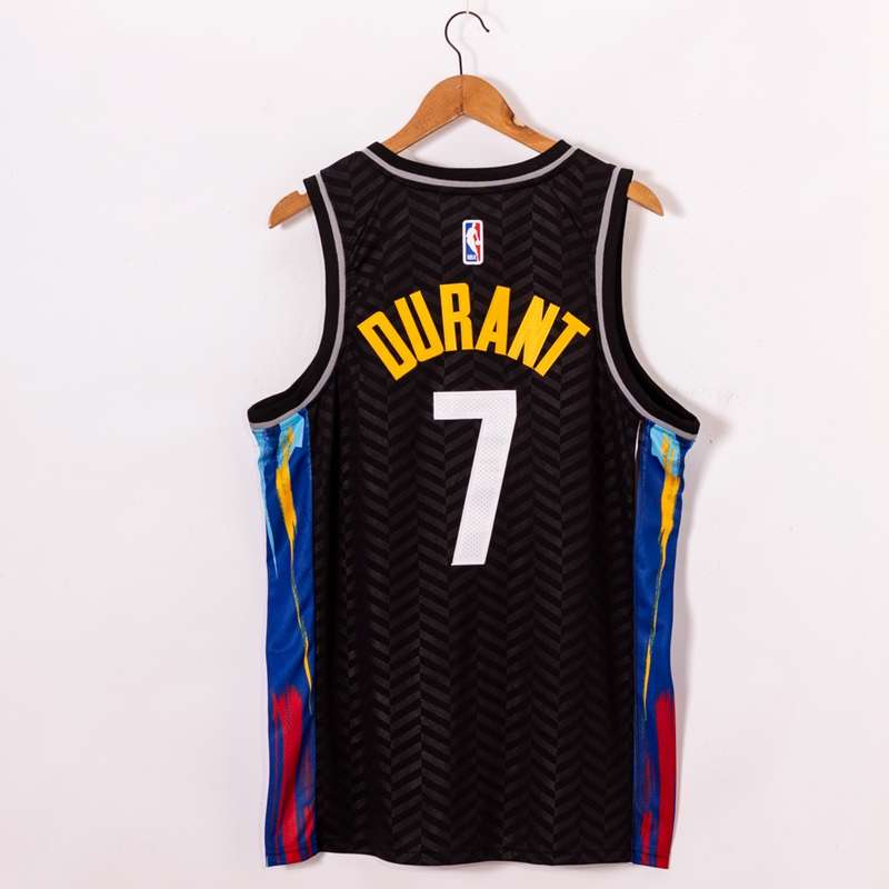 Brooklyn Nets 20/21 Black #7 DURANT City Basketball Jersey (Stitched)