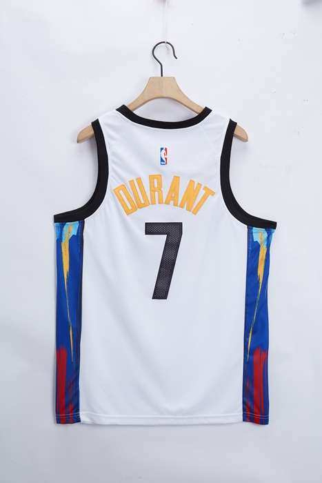 Brooklyn Nets 20/21 White #7 DURANT City Basketball Jersey (Stitched)