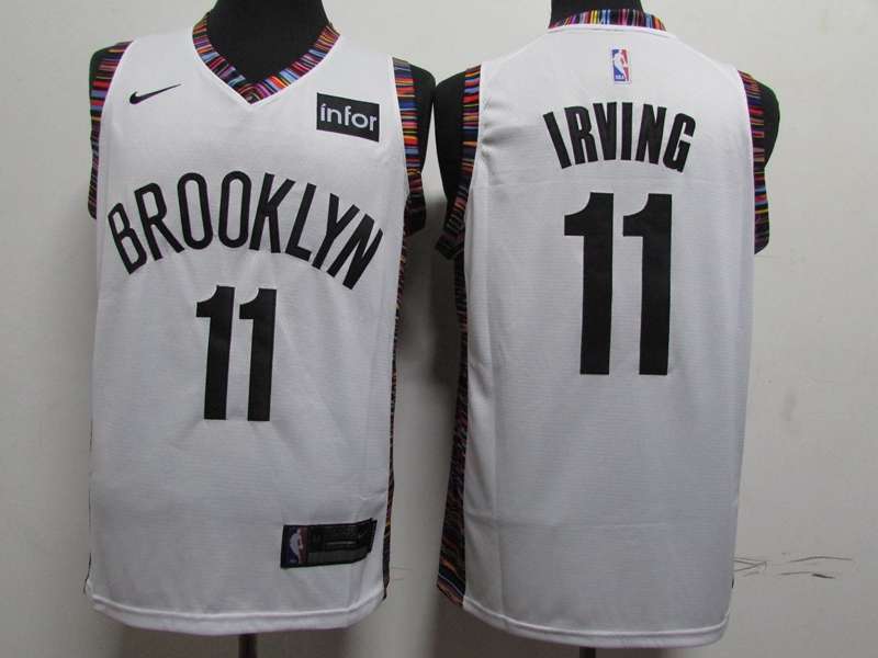 Brooklyn Nets 2020 White #11 IRVING City Basketball Jersey 02 (Stitched)