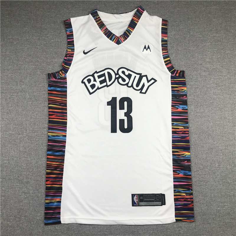 Brooklyn Nets 2020 White #13 HARDEN City Basketball Jersey (Stitched)