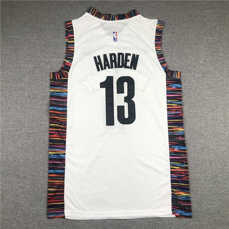 Brooklyn Nets 2020 White #13 HARDEN City Basketball Jersey (Stitched)