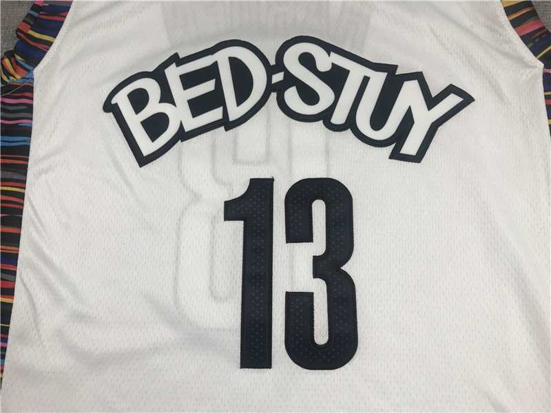 Brooklyn Nets 2020 White #13 HARDEN City Basketball Jersey (Stitched)