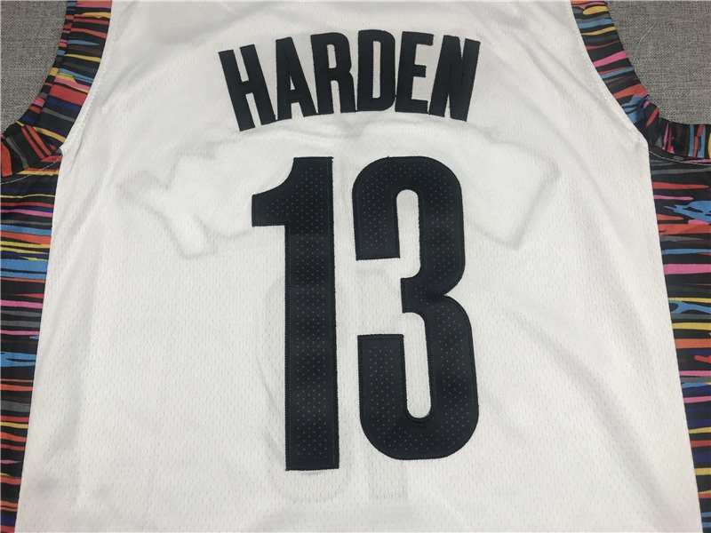 Brooklyn Nets 2020 White #13 HARDEN City Basketball Jersey (Stitched)