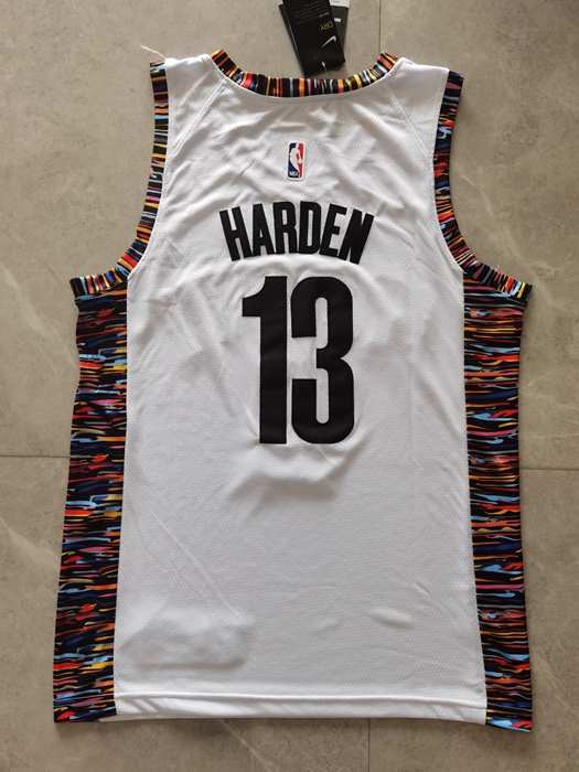 Brooklyn Nets 2020 White #13 HARDEN City Basketball Jersey 02 (Stitched)