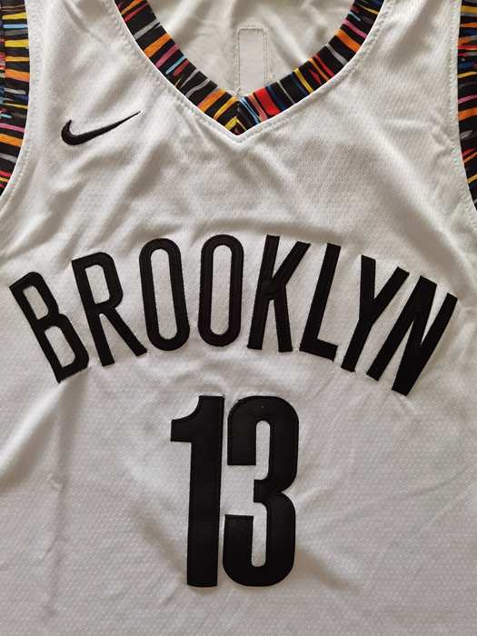 Brooklyn Nets 2020 White #13 HARDEN City Basketball Jersey 02 (Stitched)