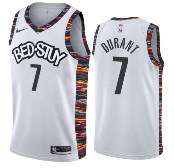 Brooklyn Nets 2020 White #7 DURANT City Basketball Jersey (Stitched)