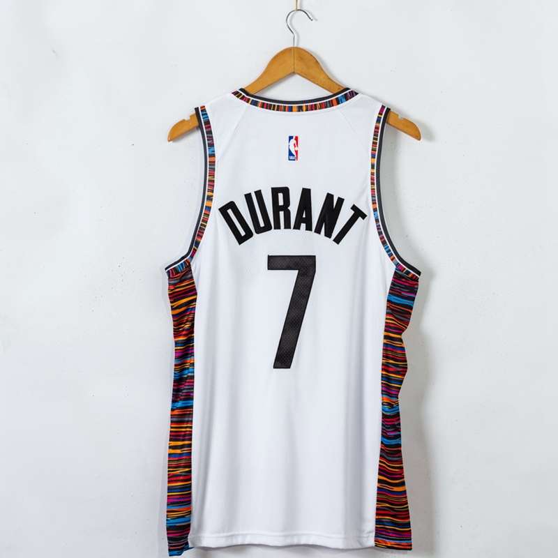 Brooklyn Nets 2020 White #7 DURANT City Basketball Jersey 03 (Stitched)