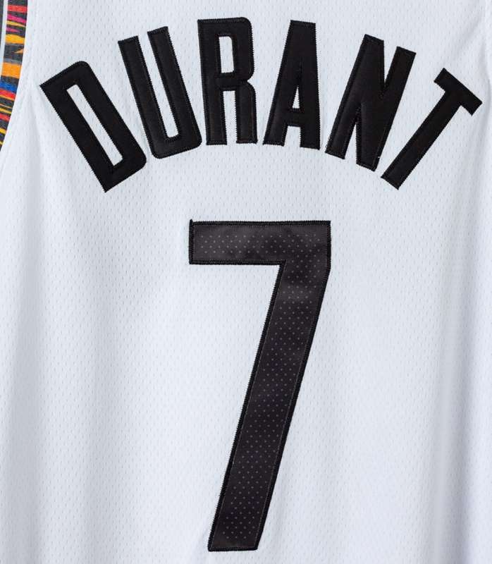 Brooklyn Nets 2020 White #7 DURANT City Basketball Jersey 03 (Stitched)