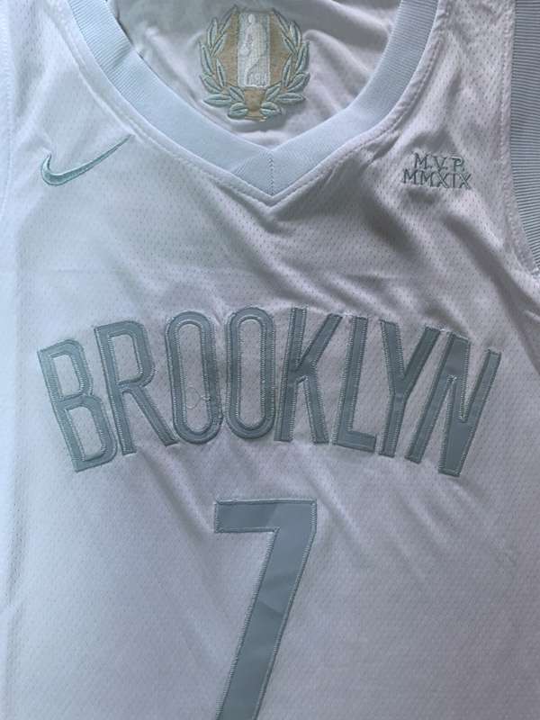 Brooklyn Nets 2020 White #7 DURANT MVP Basketball Jersey (Stitched)
