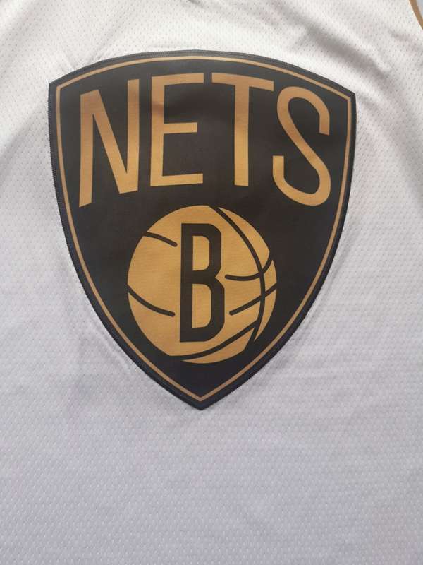 Brooklyn Nets 2020 White Gold #11 IRVING Basketball Jersey (Stitched)