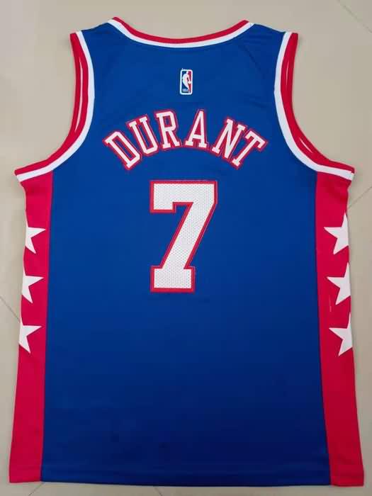 Brooklyn Nets Blue #7 DURANT Basketball Jersey (Stitched)