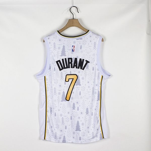 Brooklyn Nets White #7 DURANT Basketball Jersey (Stitched) 02