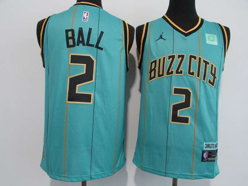 Charlotte Hornets 20/21 Green #2 BALL City AJ Basketball Jersey (Stitched)