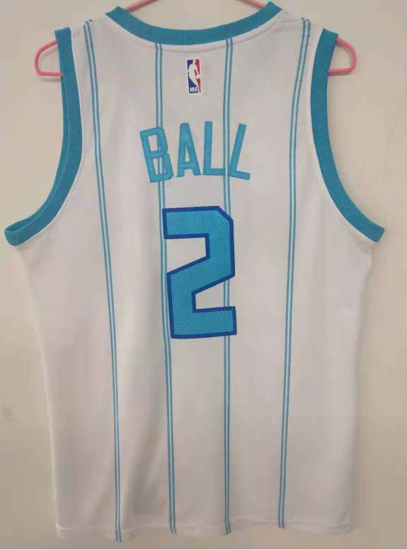 Charlotte Hornets 20/21 White #2 BALL AJ Basketball Jersey (Stitched)